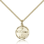 Baptism Medal, Gold Filled - Gold-tone