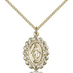 Miraculous Medal, Gold Filled - Gold-tone