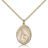 St. Margaret of Cortona Medal, Gold Filled, Medium - Gold-tone