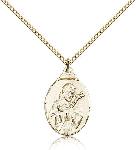 St. Francis Medal, Gold Filled - Gold-tone