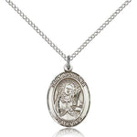St. Apollonia Medal, Sterling Silver, Medium - 18&quot; 1.2mm Sterling Silver Chain + Clasp