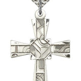 Mosaic Cross Pendant, Sterling Silver