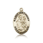 St. Anthony of Padua Medal, 14 Karat Gold - 14 KT Yellow Gold