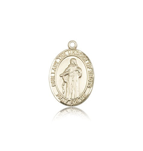 Our Lady of Knots Medal, 14 Karat Gold, Medium - 14 KT Yellow Gold