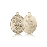 St. George Army Medal, 14 Karat Gold, Medium - 14 KT Yellow Gold