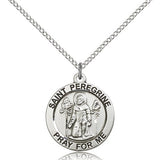 St. Peregrine Medal, Sterling Silver - Sterling Silver