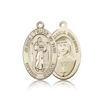 Divine Mercy Medal, 14 Karat Gold - 14 KT Yellow Gold