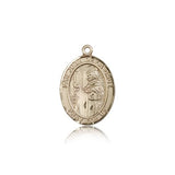 San Juan De La Cruz Medal, 14 Karat Gold, Medium - 14 KT Yellow Gold