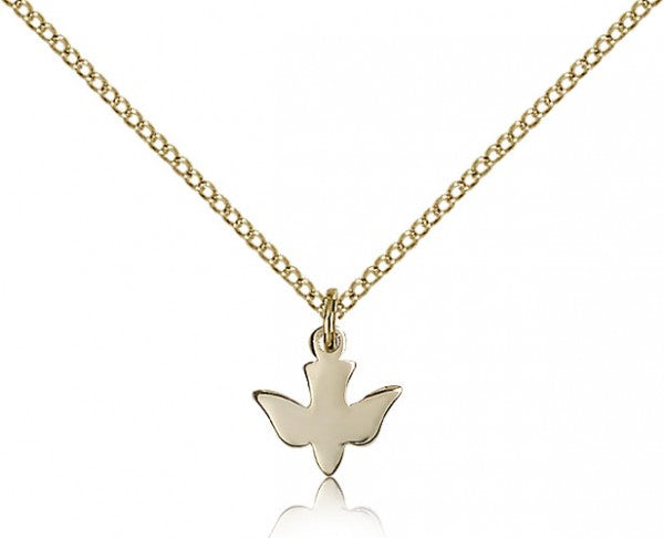 Holy Spirit Medal, Gold Filled - Gold-tone