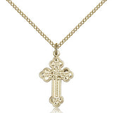 Russian Cross Pendant, Gold Filled - Gold-tone