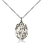 St. Malachy O'more Medal, Sterling Silver, Medium - 18&quot; 1.2mm Sterling Silver Chain + Clasp