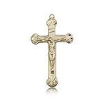Crucifix Pendant, 14 Karat Gold - 14 KT Yellow Gold