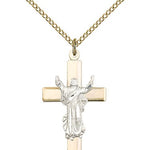 Cross Pendant, Two-Tone - Two-Tone