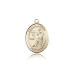 St. Luke the Apostle Medal, 14 Karat Gold, Medium - 14 KT Yellow Gold