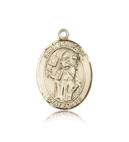 St. Boniface Medal, 14 Karat Gold, Large - 14 KT Yellow Gold