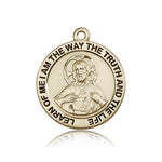 Scapular Medal, 14 Karat Gold - 14 KT Yellow Gold
