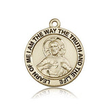 Scapular Medal, 14 Karat Gold - 14 KT Yellow Gold