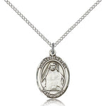 St. Edith Stein Medal, Sterling Silver, Medium - 18&quot; 1.2mm Sterling Silver Chain + Clasp