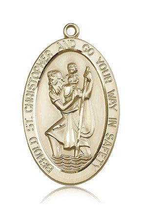 St. Christopher Medal, 14 Karat Gold - 14 KT Yellow Gold