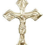 Crucifix Pendant, 14 Karat Gold - 14 KT Yellow Gold