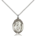 St. Thomas More Medal, Sterling Silver, Medium - 18&quot; 1.2mm Sterling Silver Chain + Clasp