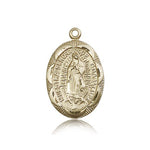 Our Lady of Guadalupe Medal, 14 Karat Gold - 14 KT Yellow Gold