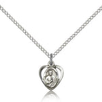St. Jude Medal, Sterling Silver - 18&quot; 1.2mm Sterling Silver Chain + Clasp