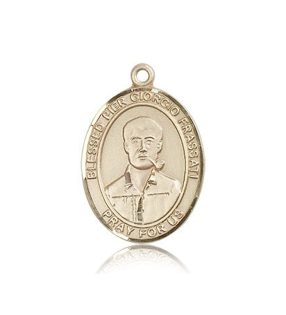 Blessed Pier Giorgio Frassati Medal, 14 Karat Gold, Large - 14 KT Yellow Gold