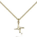 St. Brigid Medal, Gold Filled - Gold-tone