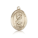 St. Christopher Medal, 14 Karat Gold, Large - 14 KT Yellow Gold