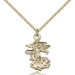 St. Michael the Archangel Medal, Gold Filled - Gold-tone