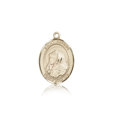 St. Bruno Medal, 14 Karat Gold, Medium - 14 KT Yellow Gold