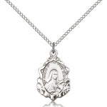 St. Theresa Medal, Sterling Silver - 18&quot; 1.2mm Sterling Silver Chain + Clasp