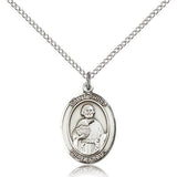 St. Philip the Apostle Medal, Sterling Silver, Medium - 18&quot; 1.2mm Sterling Silver Chain + Clasp