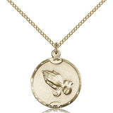 Praying Hands Medal, Gold Filled - Gold-tone