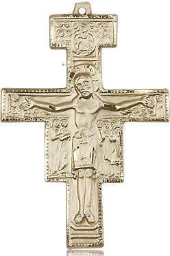San Damiano Medal, 14 Karat Gold - 14 KT Yellow Gold