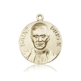 Pope Pius X Medal, 14 Karat Gold - 14 KT Yellow Gold