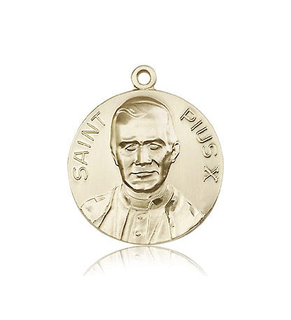 Pope Pius X Medal, 14 Karat Gold - 14 KT Yellow Gold
