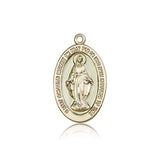 Miraculous Medal, 14 Karat Gold - 14 KT Yellow Gold