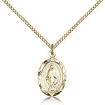 Miraculous Medal, Gold Filled - Gold-tone