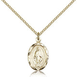 Miraculous Medal, Gold Filled - Gold-tone