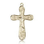 Cross Pendant, 14 Karat Gold - 14 KT Yellow Gold