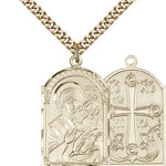 Mother of God Medal, Gold Filled - 24&quot; 2.4mm Gold Plated Endless Chain