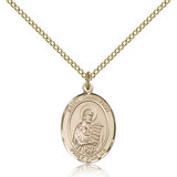 St. Christian Demosthenes Medal, Gold Filled, Medium - Gold-tone