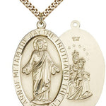 Scapular Medal, Gold Filled - 24&quot; 2.4mm Gold Plated Endless Chain