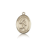 St. Christopher Track &amp; Field Medal, 14 Karat Gold, Medium - 14 KT Yellow Gold
