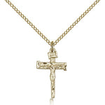 Nail Crucifix Pendant, Gold Filled - Gold-tone