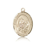 St. Bernard of Montjoux Medal, 14 Karat Gold, Large - 14 KT Yellow Gold