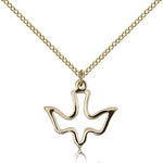 Holy Spirit Medal, Gold Filled - Gold-tone
