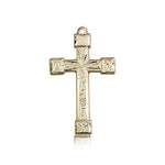 Cross Pendant, 14 Karat Gold - 14 KT Yellow Gold